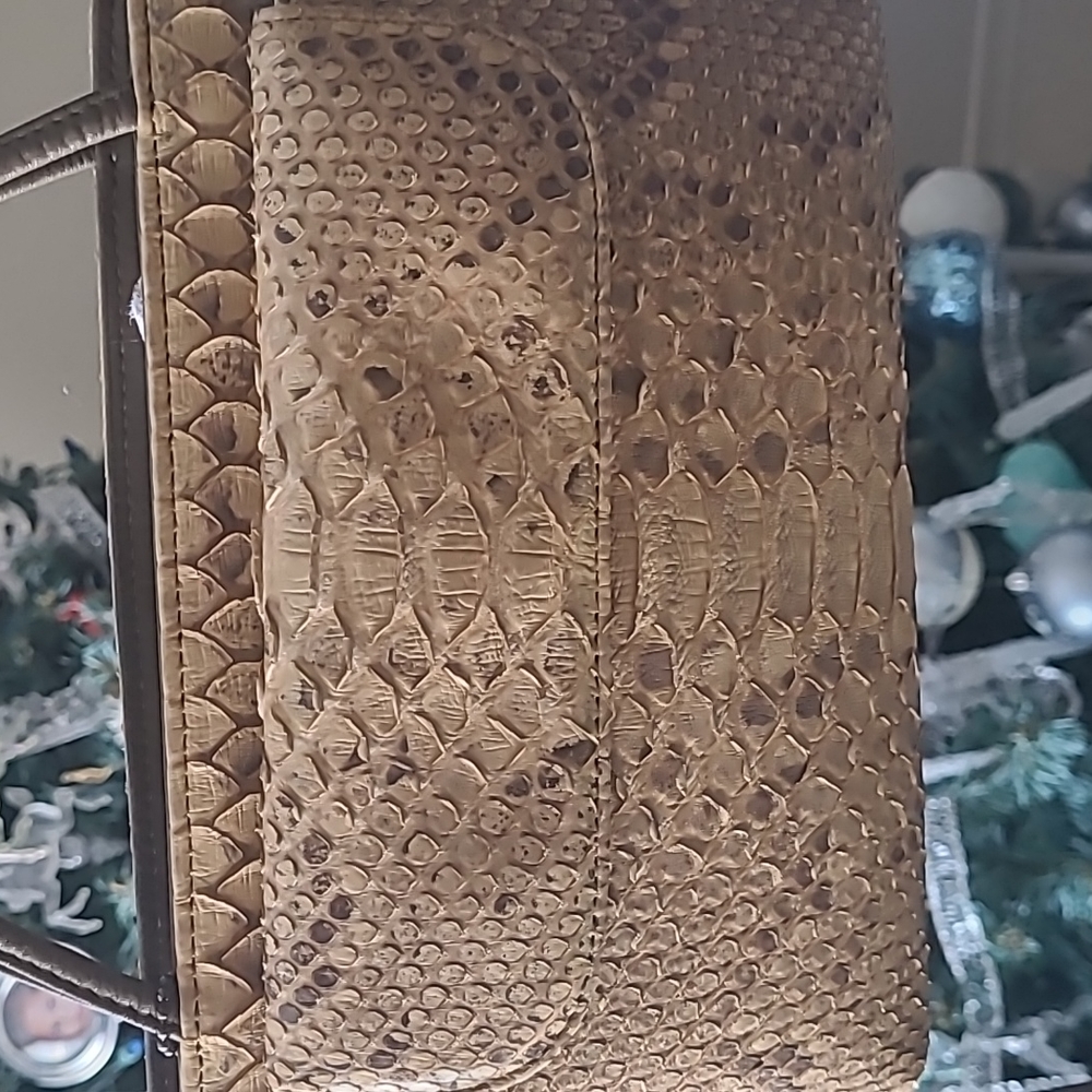 Authentic phyton sling purse